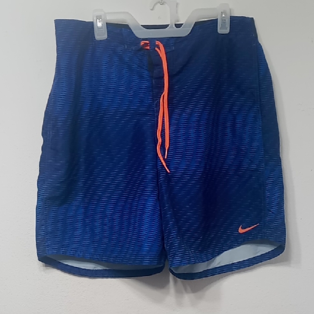 Men's XL Nike Blue and Orange Swim Shorts